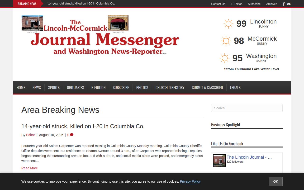 Lincoln County Georgia Journal Messenger breaking arrest news coverage